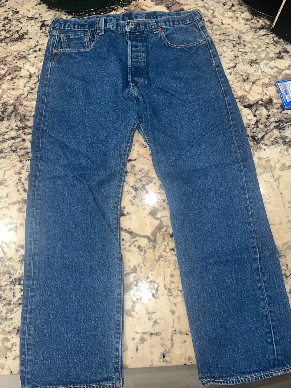 Levi's Men's Straight Indigo Blue Denim Jeans 38/30